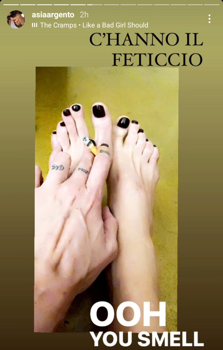 asia argento feet